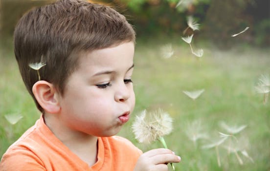 Kids playing with seeds